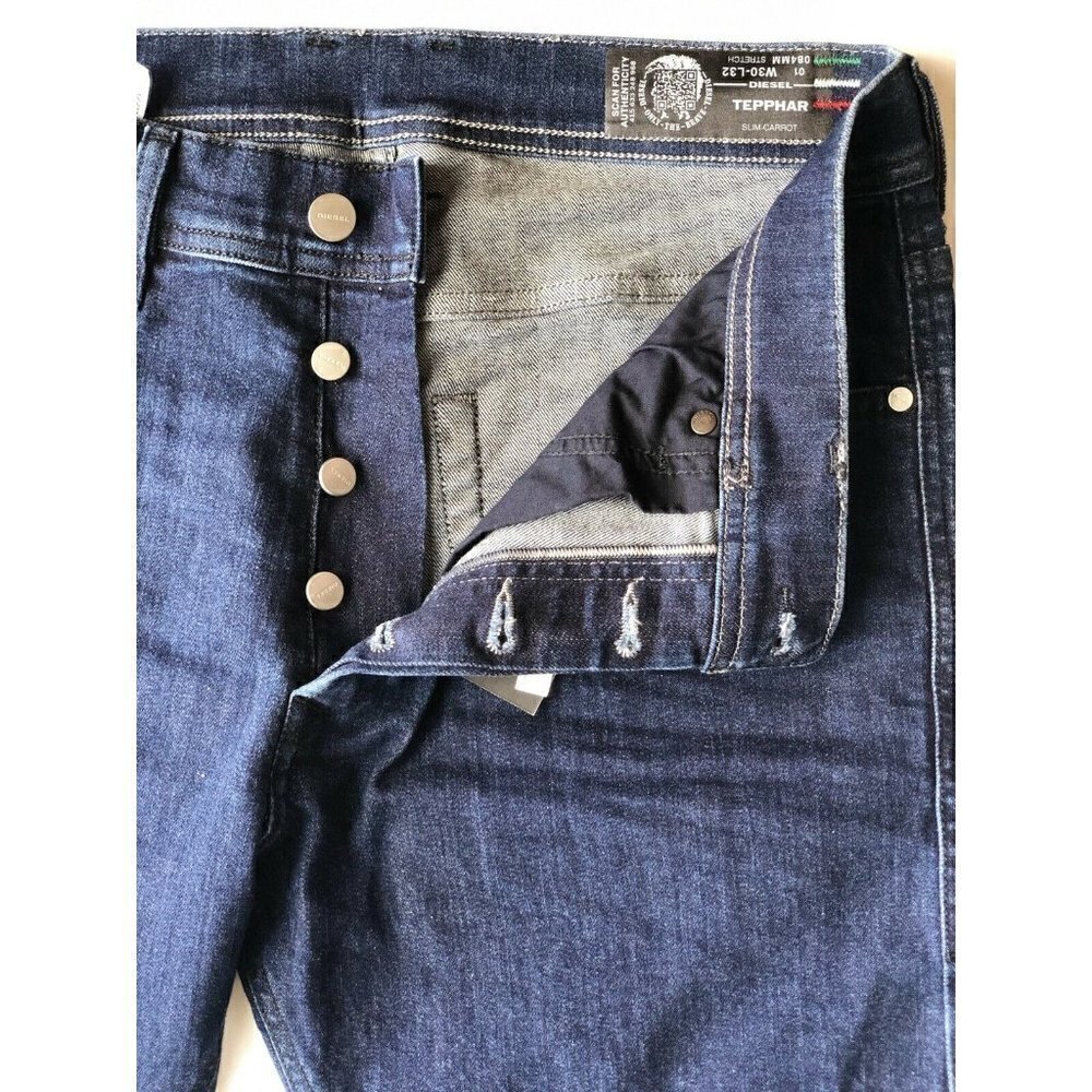 Diesel TEPPHAR Mens 084MM Blue Slim Carrot Skinny - Picture 10 of 12